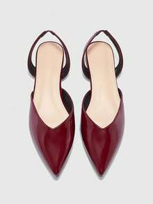 CUCCOO BIZCHIC 女士尖头休闲舒适套脚乐福鞋 - 酒紅色 - 查看 7