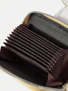 HARRY POTTER X SHEIN Ví đựng tiền lẻ nhỏ gọn, dễ thương, thời trang, màu vàng nhung. - Màu vàng A - Xem 3