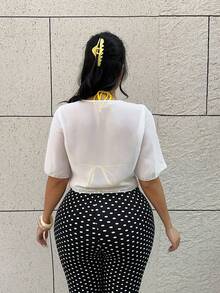 GalTyme 白色半透明大码轻便夹克，简约时尚休闲，适合日常穿着 - 白色 - 查看 2