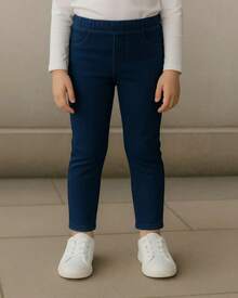 Jegging con bolsas traseras - Azul lavado oscuro - Ver 3
