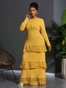 Veslaya 2026 Spring/Summer New Arrivals: Music Festival, Easter, St. Patrick's Day, Western Style, Nomadic Style, Birthday Party Attire, Graduation Season, Preppy Style, Student Wear, Casual Outings, Basic An - Yellow - View 4