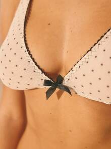 Aralina SPOT MESH V NECK G- STRING KNICKER SET - White - View 6