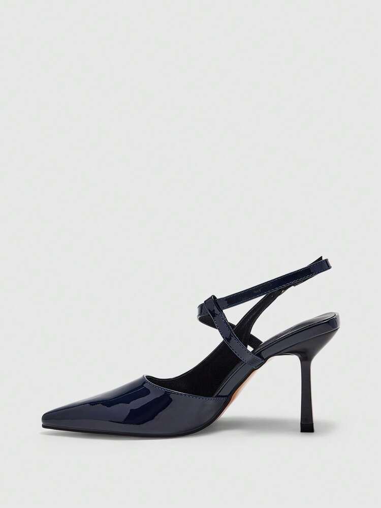 CUCCOO BIZCHIC Women's Pointed Toe Buckle Design Everyday Versatile Fashion High Heels Valentine's Day