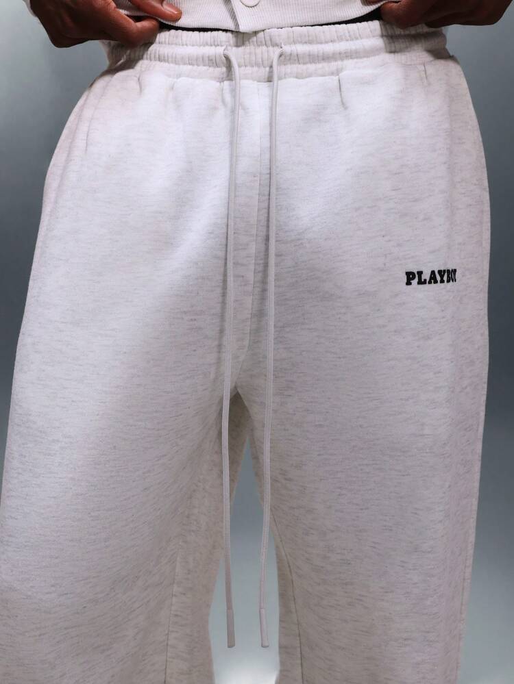 PLAYBOY X SUMWON Heathered Sweatpants With Graphic Print