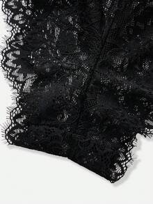 سراويل داخلية رجالية سوداء مطاطية الخصر مزينة بالدانتيل الجذاب - الأسود - مشاهدة 6