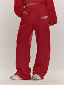 MUSERA Graphic Print Wide Leg Joggers Tracksuit Bottom Only Fall Autumn Cosy Joggers Cute Casual Coffee Club Thanksgiving