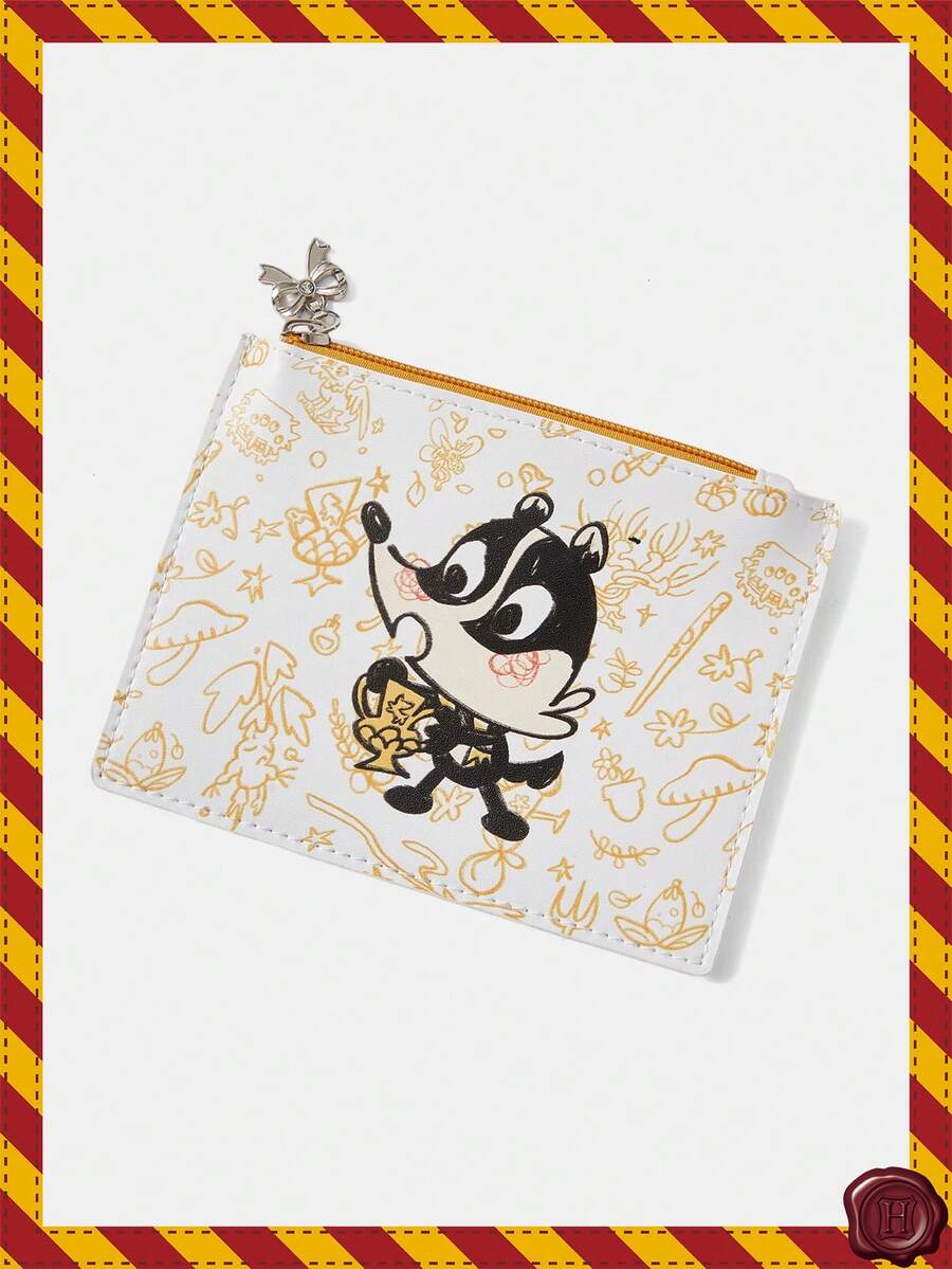 HARRY POTTER X SHEIN Cute Cartoon Magic Element Pattern Coin Purse - Yellow - View 1
