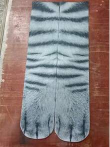 Joivida 3D Animal Socks – Digital Print, Realistic Cat/Dog Designs, Fun Leopard Print - Multicolor - View 16