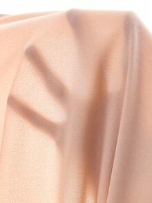 SHEIN 少女米色條紋不對稱拼接洋裝，秋季端莊婚禮賓客少女長袍 Abaya Thobes - 彩色 - 查看 11