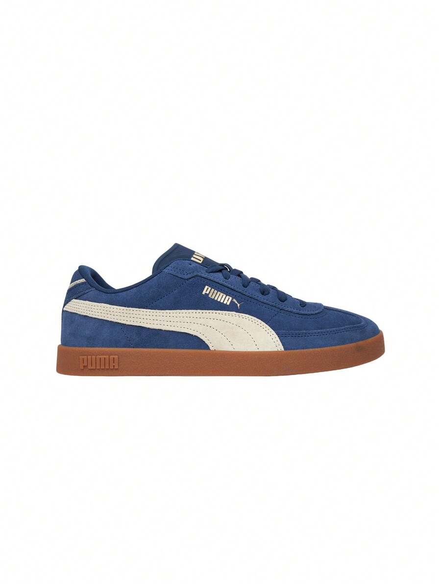 Puma Club II Era Suede Unisex Trainer Blue / Desert Dust 400717 - Màu xanh lam - Xem 1