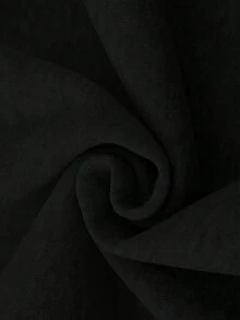 Glimmora 男士休闲字母印花连帽卫衣，秋冬款 - 黑色 - 查看 5