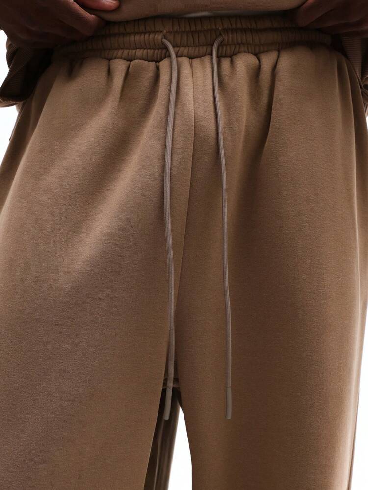 Wide Leg Sweatpants With Side Snaps