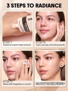 SHEGLAM Skin Sync Satin Foundation-Butterscotch Brand Beauty Makeup Face Paint Cosmetic For Women Girls Perfect For Winter Ideal For Y2K Fancy Fashion Suitable For Birthday Gift Party Ready Best Color