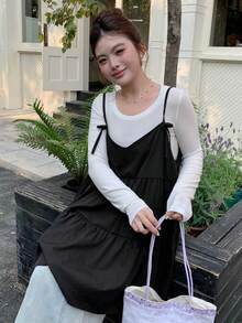 Dazy Plus Plaid Pattern Casual Christmas & New Year Loose A-Line Camisole And Tank Top, Versatile