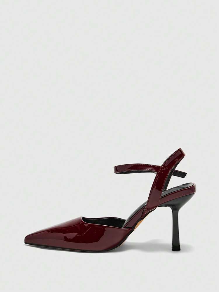 CUCCOO BIZCHIC Women's Pointed Toe Buckle Design Fashionable High Heels, Versatile For Daily Wear Valentine's Day