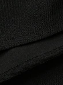 DAZY Women's Round Neck Rhinestone Embellished Short Sleeve Waist Cinched Elegant Long Dress Spring Sundress - Black - View 7