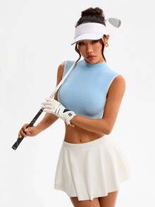 Dewbera 女士罗纹领高尔夫球衫