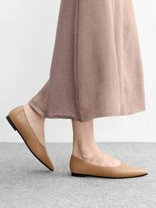 CUCCOO BIZCHIC Women's Pointed Toe Casual Commuting Versatile Fashion Shoes - Khaki - View 4