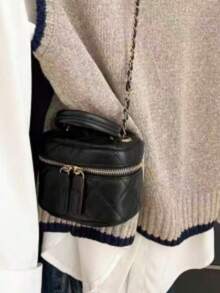 SHEIN Loose Fit Sleeveless Sweater Vest - Light Grey - View 4