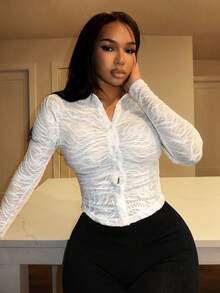 Slaydiva 女士百搭休闲白色开衫，适合日常穿着、度假、邮轮旅行、海滩、日光浴、通勤，质地柔软，春夏皆宜。 - 白色 - 查看 1