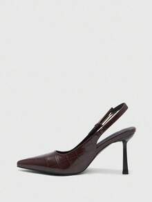 CUCCOO BIZCHIC Women's Shoes Back Lift Brown Versatile Commuter High Heel Shoes - Mocha Brown - View 10