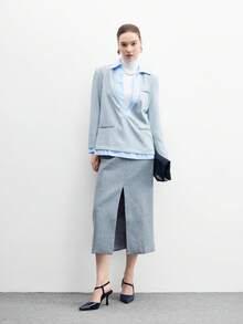 CUCCOO BIZCHIC Women's Pointed Toe Buckle Design Everyday Versatile Fashion High Heels Valentine's Day - Blue - View 6