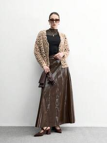 CUCCOO BIZCHIC 女士时尚杏色金属搭扣装饰粗跟鞋，经典简约设计，适合通勤、约会、派对、度假、婚礼等场合。 - 摩卡棕 - 查看 6
