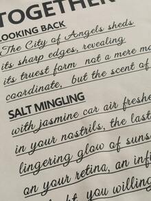 PAVTROS 男士标语印花圆领休闲长袖套头卫衣 标语印花圆领长袖卫衣 秋季卫衣 男士卫衣 - 杏色 - 查看 5