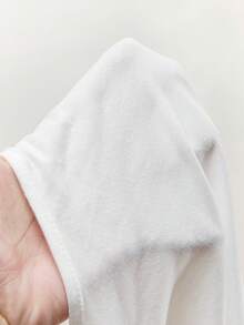 Amplova 2026 New Oblique Shoulder Sheer Comfortable Cover-Up, Backless Sexy Women T-Shirt - White - View 9