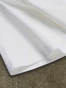 Manfinity 男士字母印花圆领短袖休闲百搭T恤 - 白色 - 查看 3