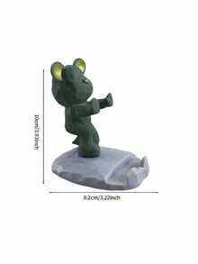 1个卡通熊造型手机支架，兼容手机和平板电脑，适用于办公桌面、床头柜、客厅、书房、卧室等场所，也是送礼佳品！开学季必备 - 綠色熊 - 查看 6