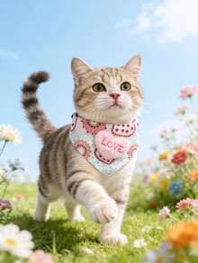 PETSIN 1 可爱宠物项圈；宠物针织项圈；猫咪围兜；狗狗围裙；宠物配饰；宠物用品 - 彩色 - 查看 11