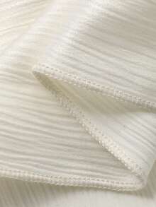 Dazy Plus Elegant Rhinestone Embroidered Decor Loose Maxi Dress With Long Sleeve Jacket, Plus Size Party Dress, Spring/Summer 2-Piece Set - White - View 3