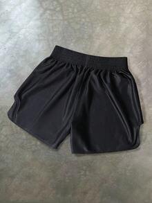 ROMWE MEN Street Life Quần đùi đấm bốc nam mùa hè, kiểu dáng thường ngày, họa tiết da báo và đầu lâu. - Nhiều màu - Xem 2