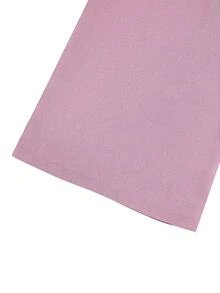 Sweetra 大码女式二合一金属扣装饰西装裤，修身显瘦，优雅百搭，适合工作和休闲场合，直筒裤型，秋冬款 - 藕粉色 - 查看 5