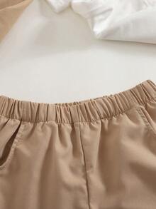 Young Boy Casual Buttoned Front Minimalist Everyday Jacket Set