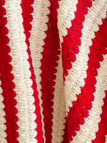 Soleia 女士两件套印花露背上衣和迷你裙套装，适合海滩/度假穿着 - 紅白色 - 查看 7