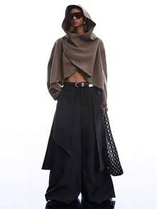 LYSMO Bộ sưu tập 2025: Áo khoác kaki tối giản mới dành cho nữ, món đồ thiết yếu cho mùa Giáng sinh, trang phục mùa thu/đông thoải mái. - Màu Khaki - Xem 5