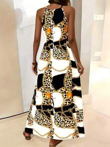 SHEIN Clasi Đầm yếm in hoa nhiệt đới gợi cảm cho nữ - Nhiều màu - Xem 2