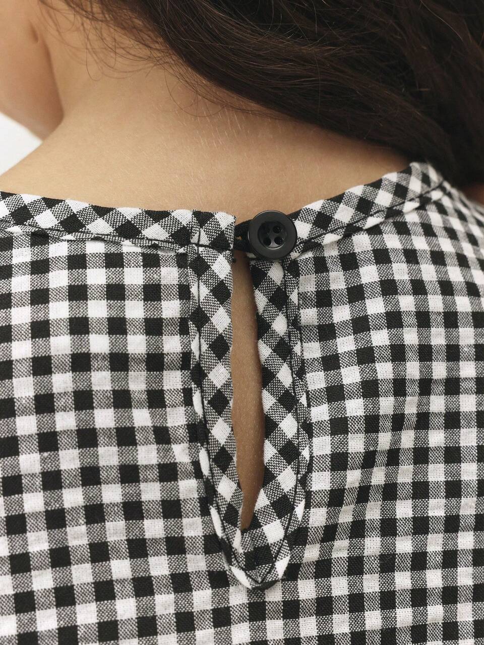 Gingham Peplum Top And Palazzo Pants Set