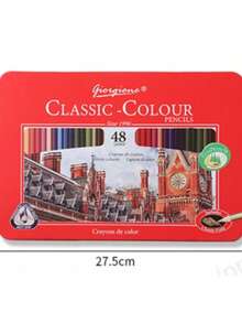 1盒装水彩铅笔套装（12/24/36/48/72/120色可选），粗三角木杆彩色铅笔，适合绘画，返校季必备 - 彩色 - 查看 9