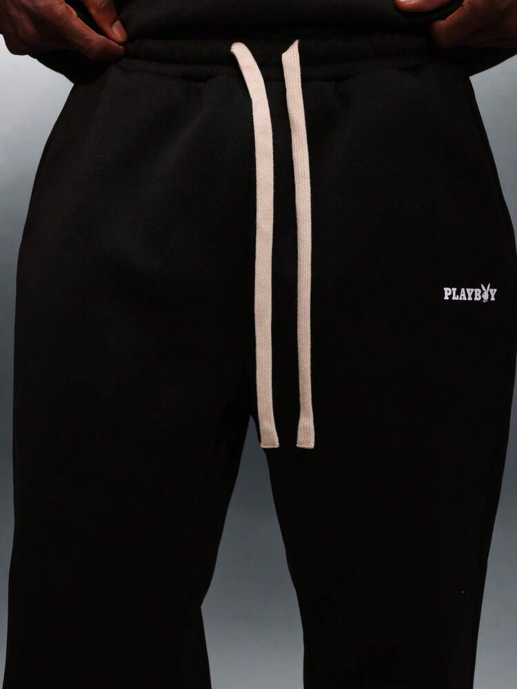 PLAYBOY X SUMWON Wide Leg Drawstring Sweatpants With Text