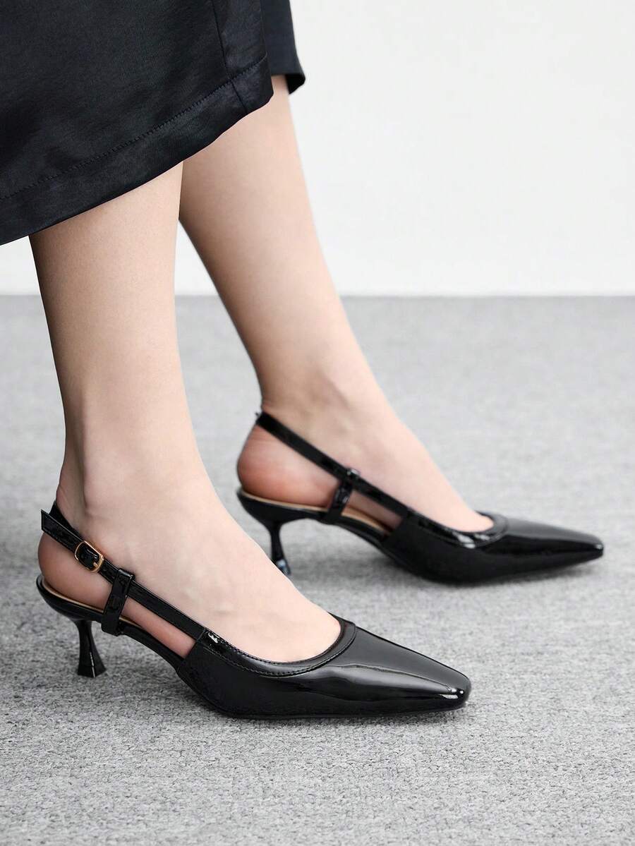 CUCCOO BIZCHIC Damen Sandaletten mit Absatz - Schwarz - Übersicht 1