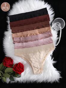 Snug Zone 7条/包 女士无缝弹力腰带舒适三角裤 - 彩色 - 查看 3