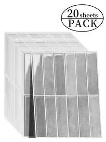 10/20片装自粘瓷砖，防水砖纹3D纹理墙板 - DIY可移除自粘防溅瓷砖，适用于厨房、浴室和派对装饰 - 彩色 - 查看 7