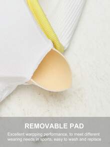 Eassivo Eassivo 2-Pack Of Women's Seamless Contrast Binding Fitted Sports Camisole With Chest Pads - Multicolor - View 4