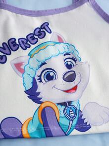 SHEIN | PAW Patrol Young Girl Cartoon Pattern Contrast Trim Camisole Top Undershirt - White - View 5