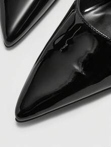 CUCCOO BIZCHIC Women's Pointed Toe Buckle Design Fashionable High Heels, Versatile For Daily Wear Valentine's Day - Black - View 8