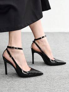 CUCCOO BIZCHIC 新款百搭尖头女式高跟鞋 - 墨黑色 - 查看 4