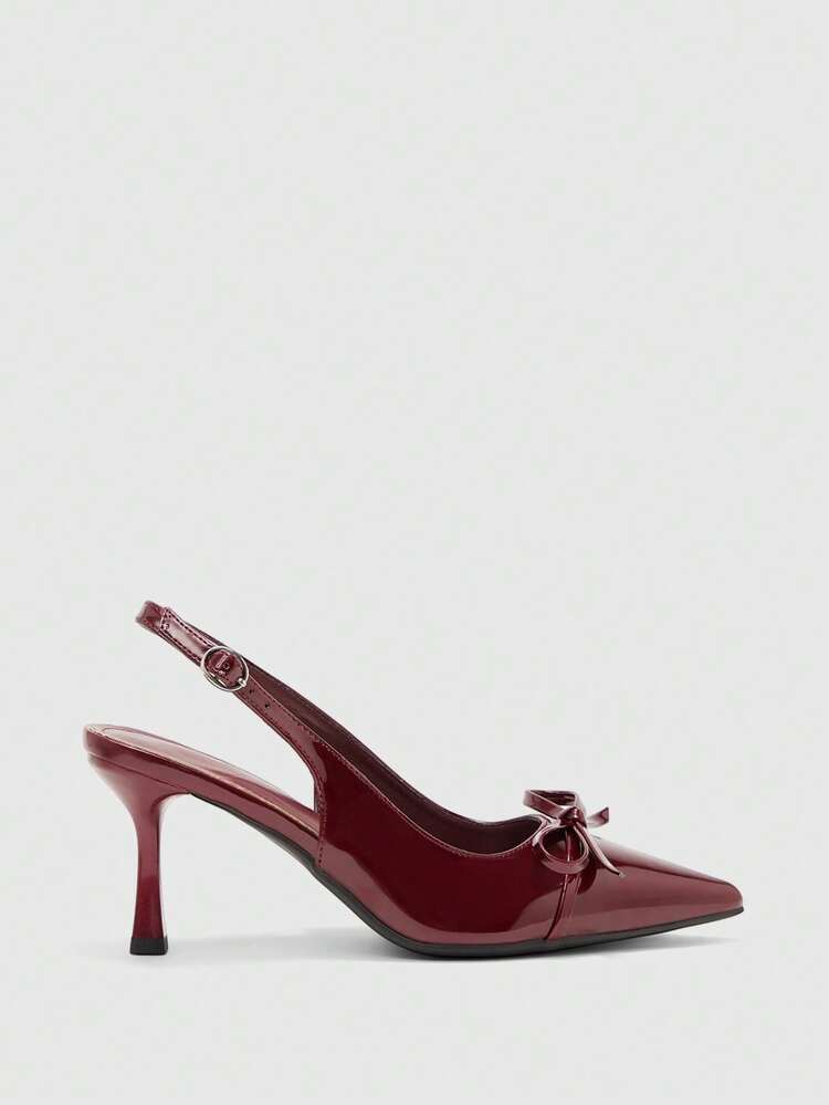 CUCCOO BIZCHIC Women's Pointed Toe Buckle Design Fashionable High Heels, Versatile For Daily Wear
